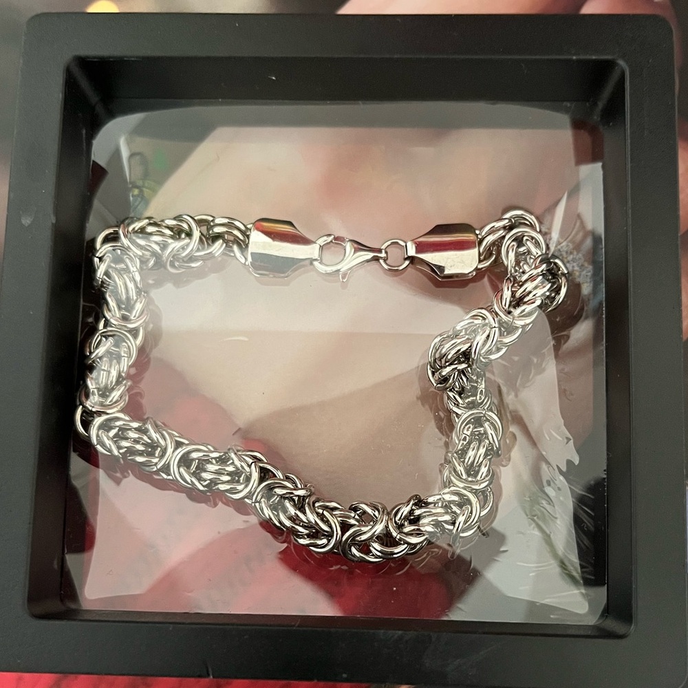 Solid 925 Italy Solid Sterling Silver Link Chain … - image 5